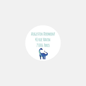 Stickers personnalisés correspondance dinosaures