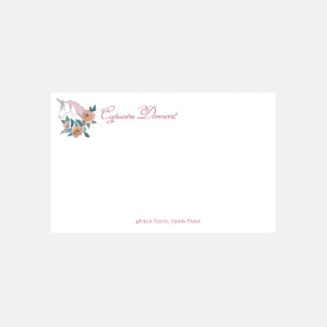 Petite carte de correspondance Licorne
