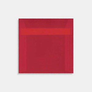 Umschlag 160x160 mm, rotes Transparentpapier