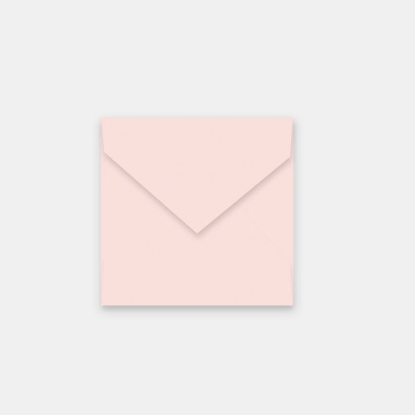 Enveloppe 120x120 mm velin rose pale