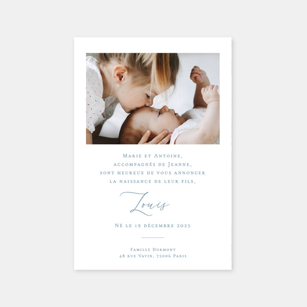 Toile de Jouy birth announcement