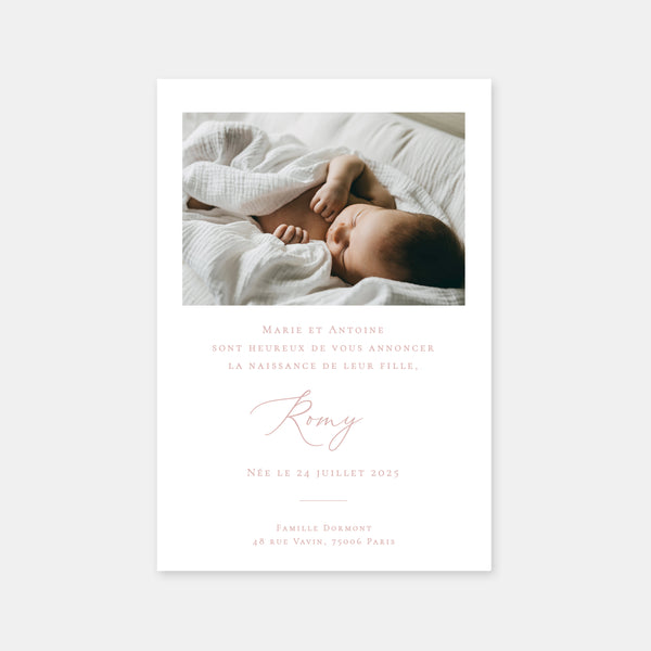 Toile de Jouy birth announcement