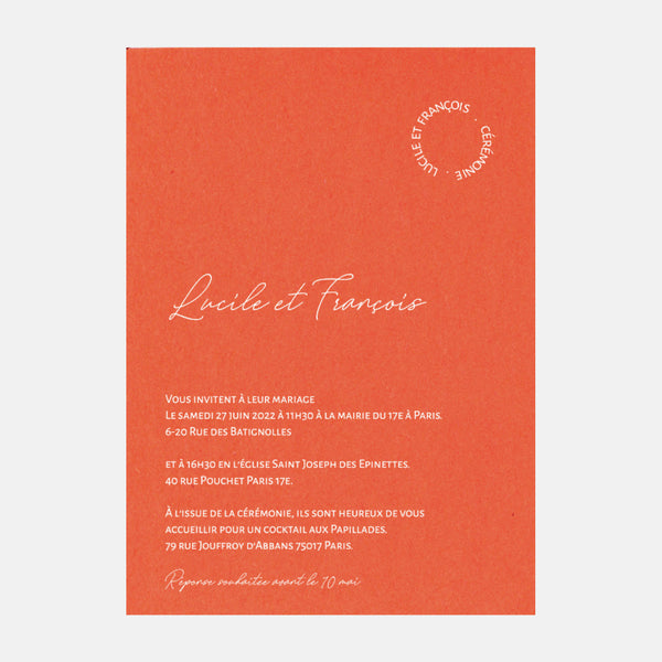 Modern Circle Wedding Invitation