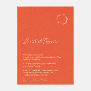 Faire-part de mariage Moderne Cercle