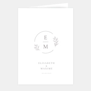 Faire-part de mariage nature chic