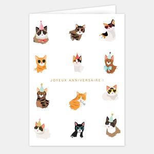 Grande carte anniversaire - les Chats