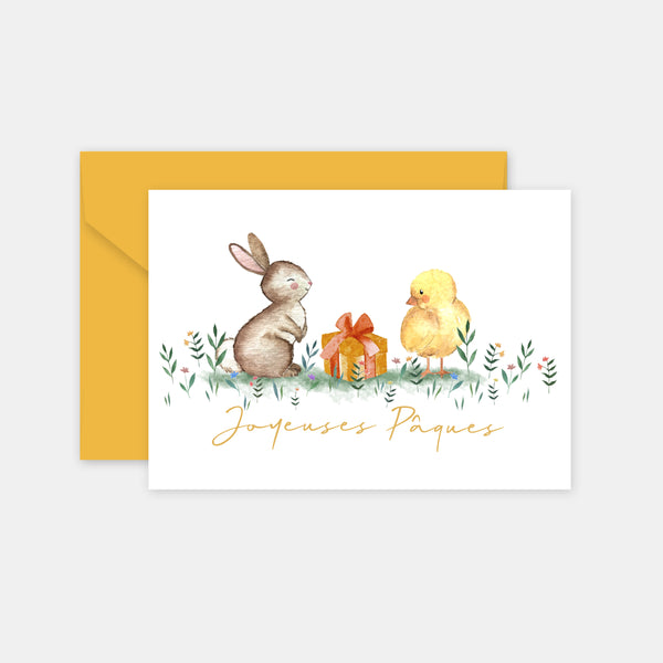 Frohe Ostern-Karte - Illustration