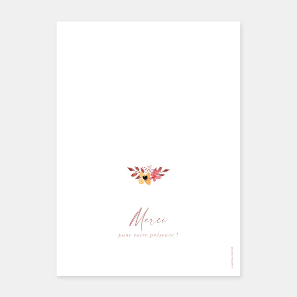 Flowered candle baptism booklet