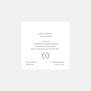 Classic Laurier wedding invitation card