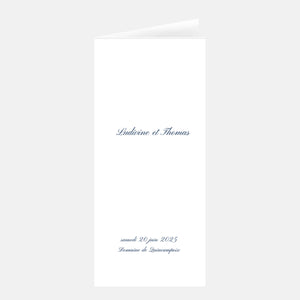 Menu de Mariage Classique Prénoms
