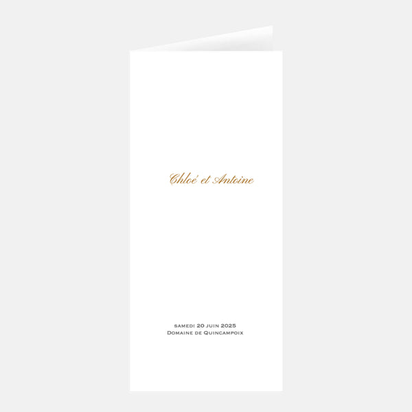 Square Chic Wedding Menu