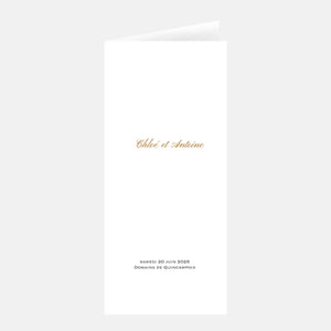 Square Chic Wedding Menu