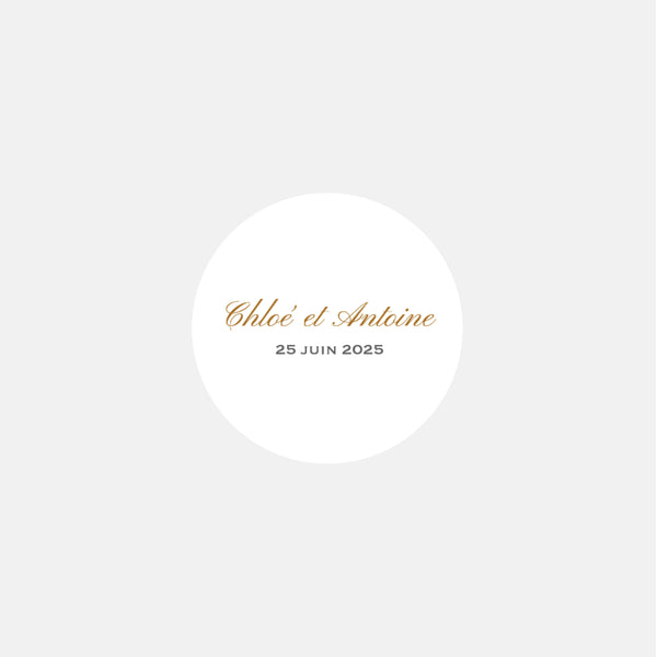 Personalized Square Chic wedding stickers