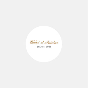 Personalized Square Chic wedding stickers