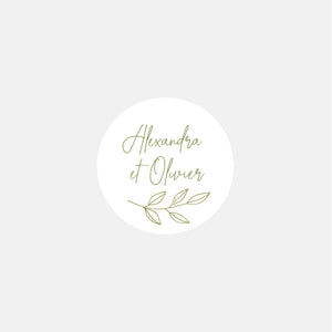 Personalized Classic Country wedding stickers