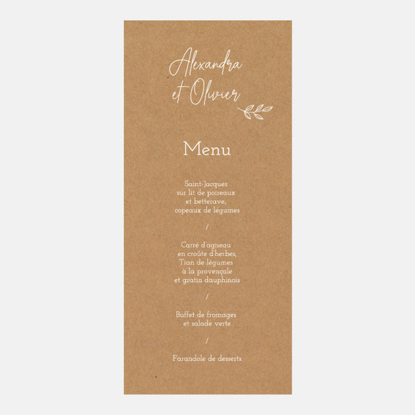 Kraft-Land-Hochzeitsmenü