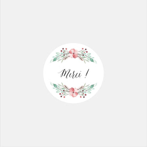 Stickers personnalisés mariage Botanique Fleurie