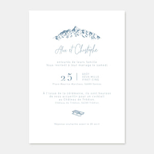 Faire-part de mariage montagnes