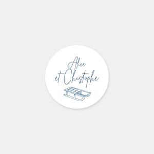 Stickers personnalisés mariage Montagnes