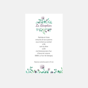 Wedding invitation card Rhombus Watercolor