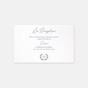 Wedding invitation card plant wreath