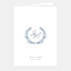 Wedding booklet plant crown