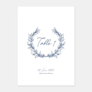 Marque table de mariage couronne végétale - 5ex