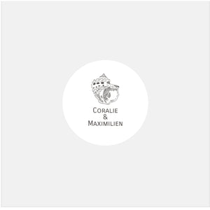 Stickers personnalisés mariage Coquillages