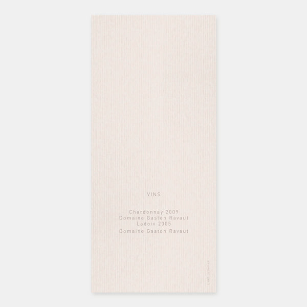 Foliage Sketch Wedding Menu