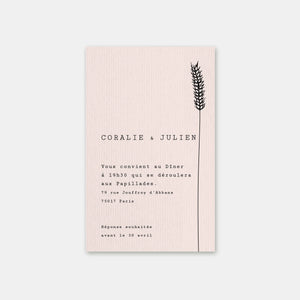 Wedding invitation card Dried Flowers
