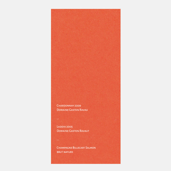 Menu de mariage Moderne Cercle