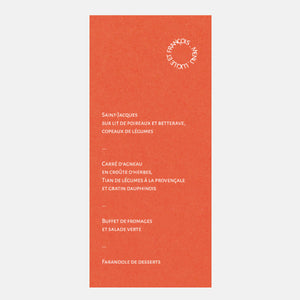 Modern Circle Wedding Menu