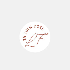 Modern Wedding Custom Circle Stickers