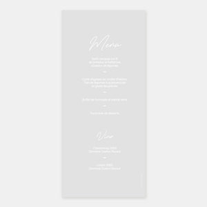 Menu de mariage Elégance calque