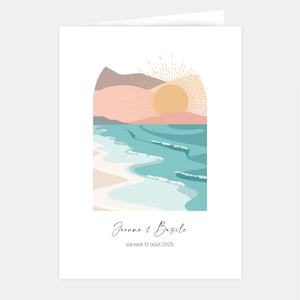 Hochzeitsbroschüre „Sunset Beach“.