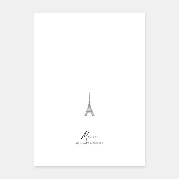 Roof of Paris wedding booklet