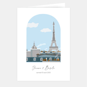 Hochzeitsbroschüre „Dach von Paris“.