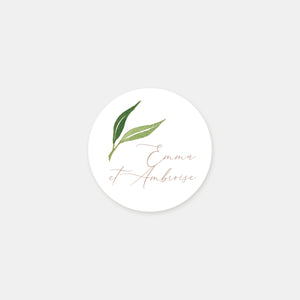 Stickers personnalisés mariage domaine aquarelle