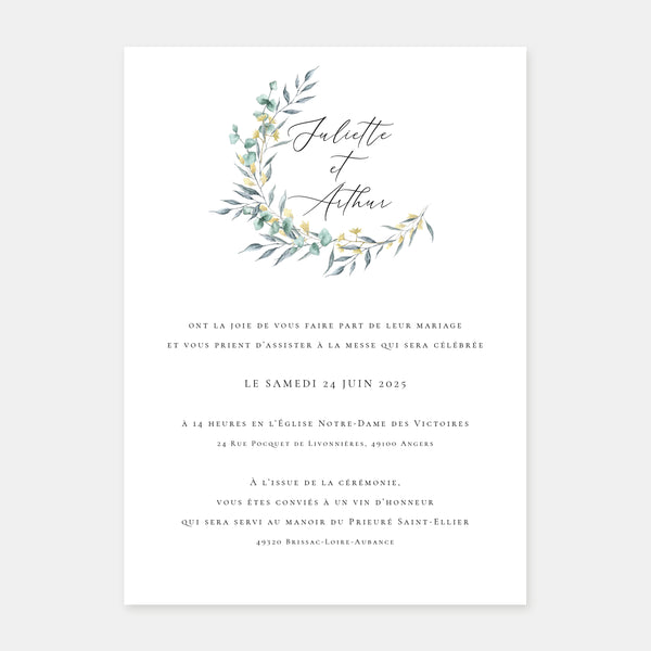 Hochzeitseinladung mit Julias Krone