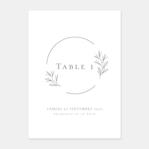 Marque table de mariage nature chic - 5ex