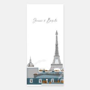 Hochzeitsmenü auf dem Dach von Paris