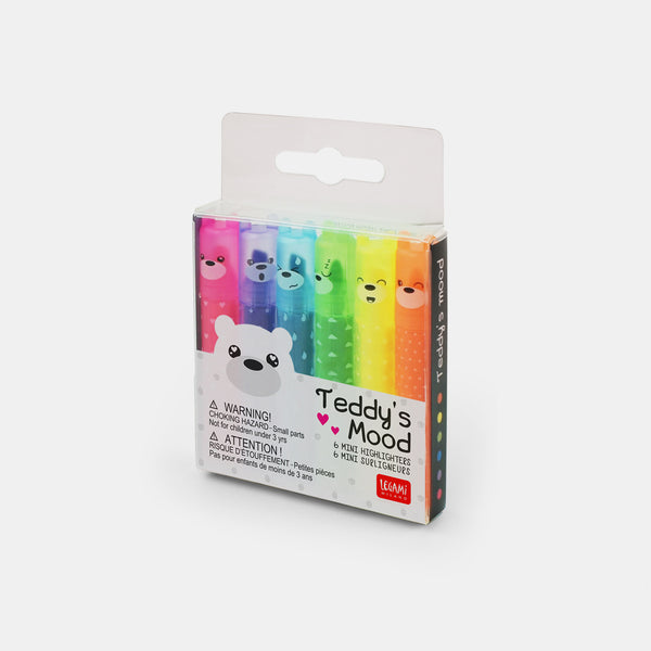 Set 6 surligneurs fluo teddy s style