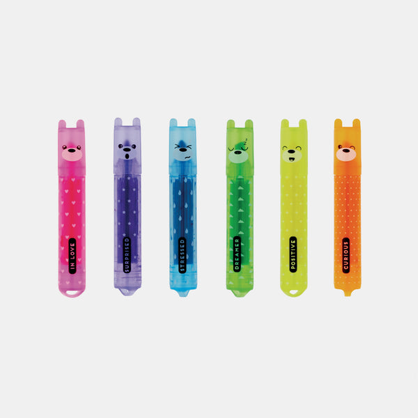 Set 6 surligneurs fluo teddy s style