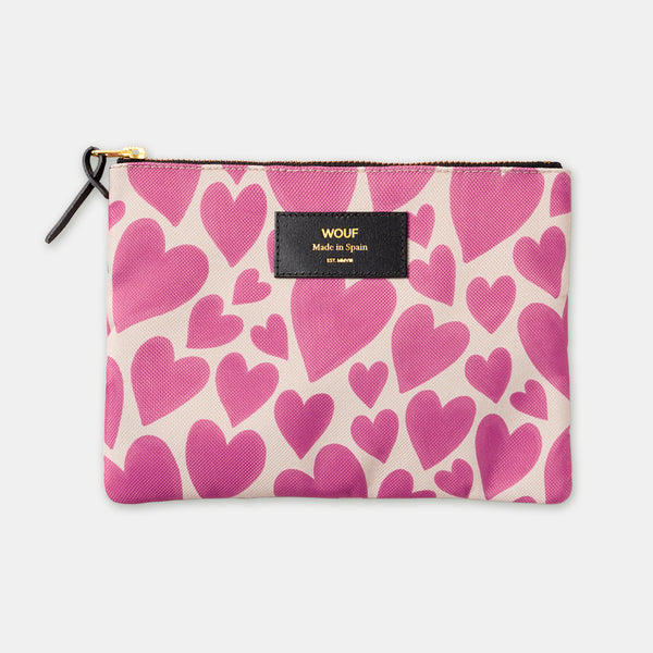 Pink love large pencil case