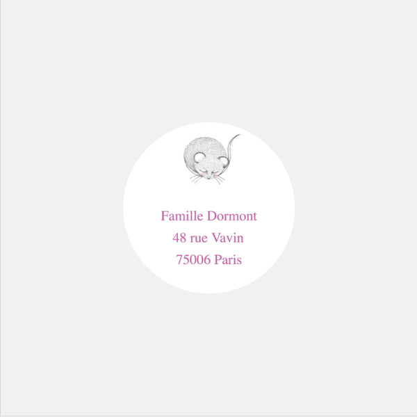 Stickers personnalisés naissance ma souris