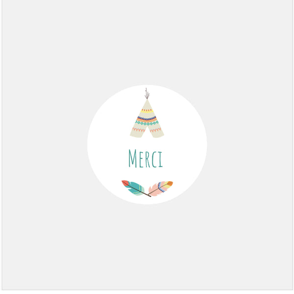 Personalized Sioux birth stickers