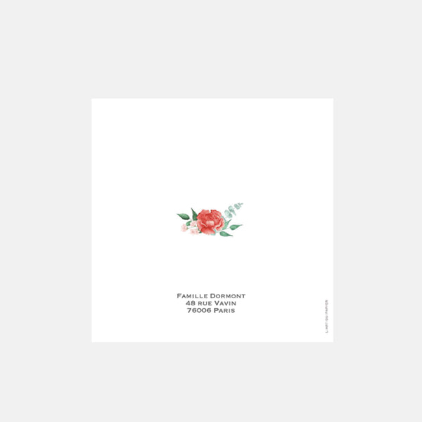 Birth announcement small flowers