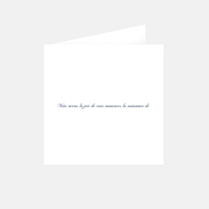 Faire-part naissance 1 ligne pour faire part