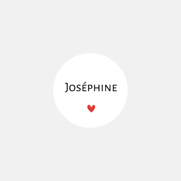 Stickers personnalisés naissance clasique petit coeur