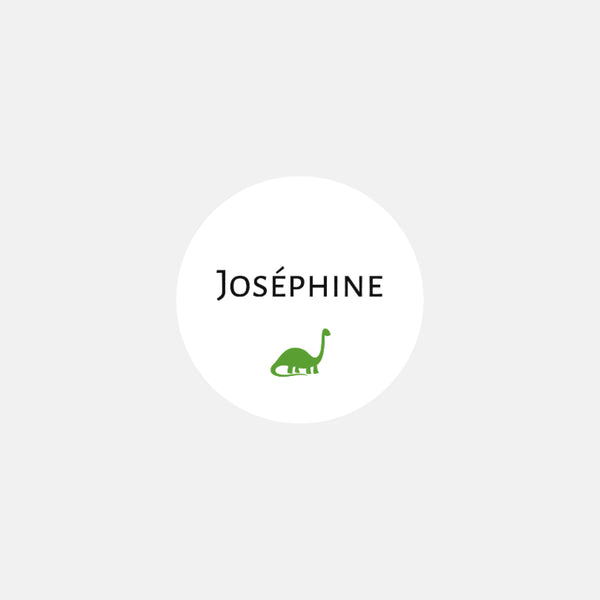 Stickers personnalisés naissance Clasique oetit dinosaure